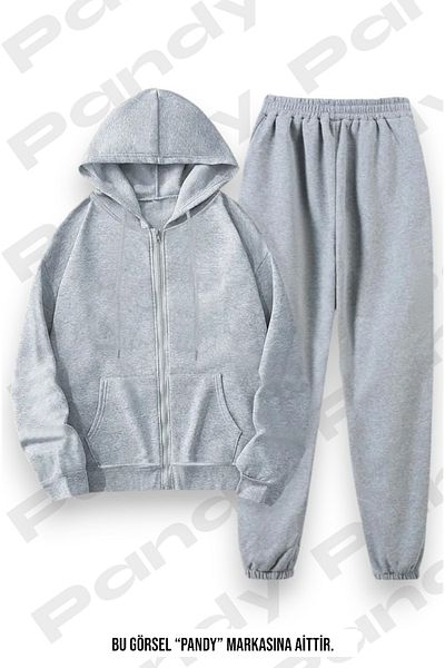 pandy Unisex Seasonal Zippered Top Elastic Bottom Tracksuit Set