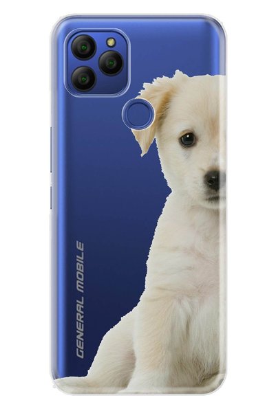 General Mobile Gm 21 Compatible Case 0.4mm Laser Cut Silicone Cover Mini Golden
