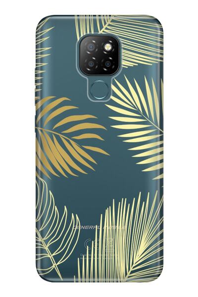 General Mobile Gm 20 Uyumlu Kılıf 0.4mm Lazer Kesim Silikon Kapak Zeus Yaprak