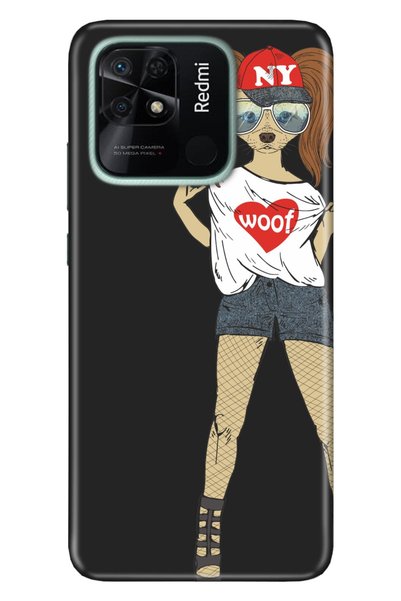 Cekuonline Xiaomi Redmi 10C Case Silicone Tioserisi Patterned Illustrated - D...