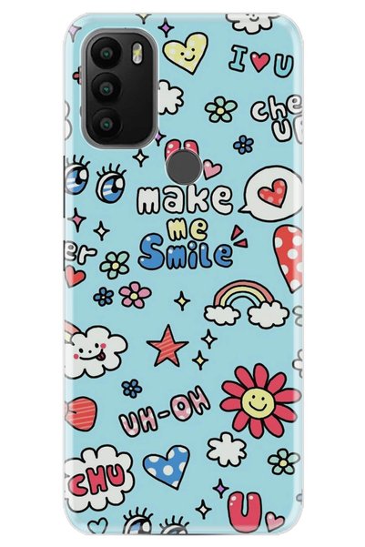 General Mobile Gm 21 Plus Case 0.4mm Laser Cut Silicone Cover Smile Compatible