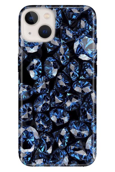 Cekuonline iPhone 14 Case Silicone Moderna Pictorial Patterned Crystal