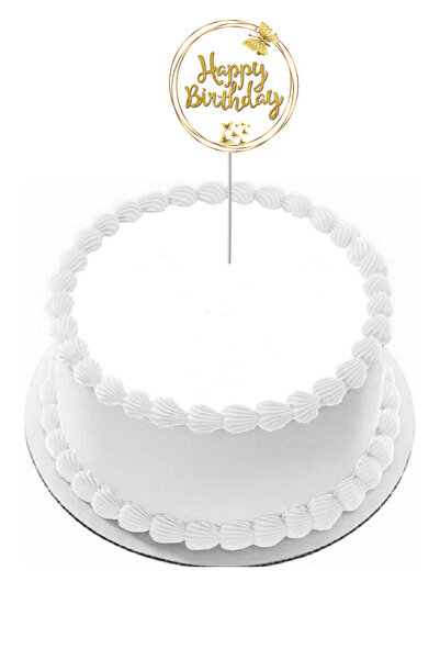 Pasta9 Pasta Yazısı Happy Birthday 10 Cm Ebat Kuşe Parlak Baskı 1 Adet Kürdan...