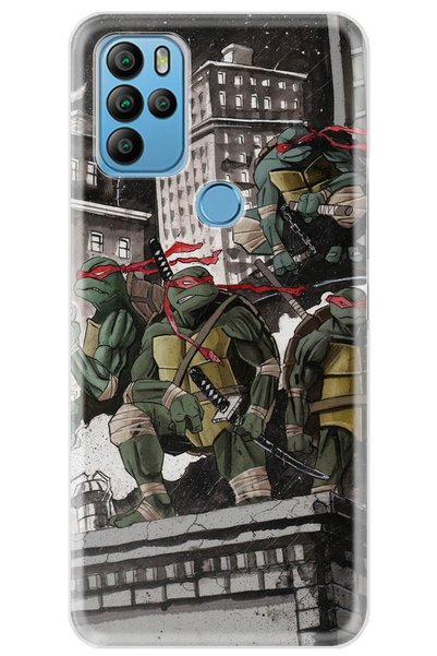 General Mobile Gm 21 Pro Case 0.4mm Laser Cut Silicone Cover Ninja Turtle