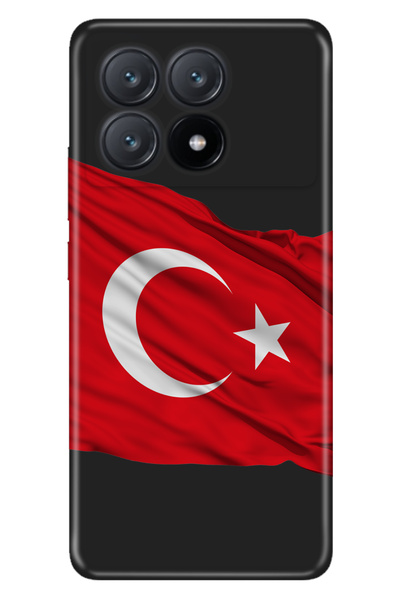 POCO X6 Pro 5G Uyumlu Kılıf Resimli Baskılı Nano Silikon Al Bayrak