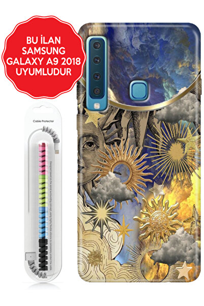 Cekuonline Galaxy A7 A9 2018 M15 M33 M34 Kılıf Resimli Silikon Kapak Güneş
