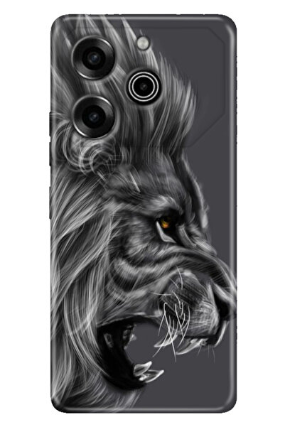 TECNO Pova 6 Pro Kılıf Telefon Kılıfı Pova 6 Pro Baskılı Kara Aslan