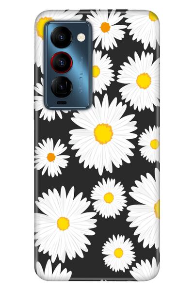 TECNO Camon 18 Compatible Premier Case Silicone Moderna Patterned Daisy