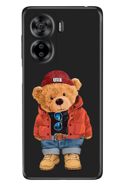 Cekuonline حافظة Casper Via X40 مطبوع عليها صورة دب دب نانو سيليكون مطبوع علي...