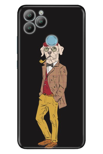 General Mobile Gm 22 / Gm 22S Case 0.4mm Laser Cut Silicone Cover Dog