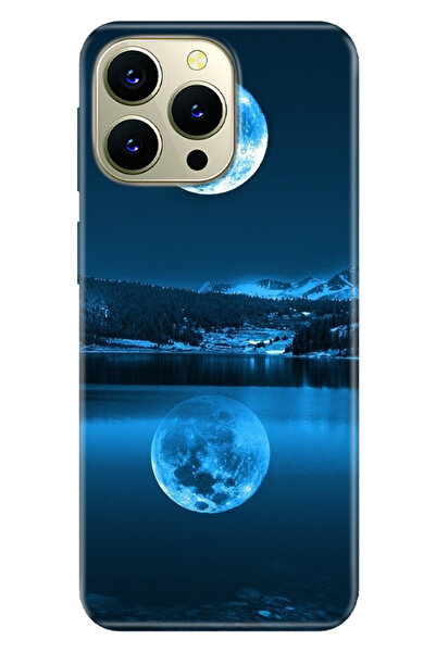 HİKİNG A43 - A48 Kılıf Telefon Kılıfı Baskılı Dolunay Deniz