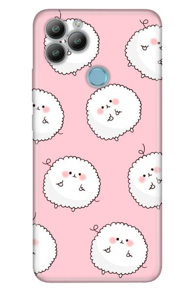 General Mobile Gm 22 / Gm 22S Case 0.4mm Laser Cut Silicone Cover Chubby Lambs