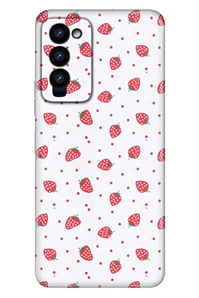 TECNO Camon 18 Uyumlu Kılıf Colored Resimli Silikon Çilek