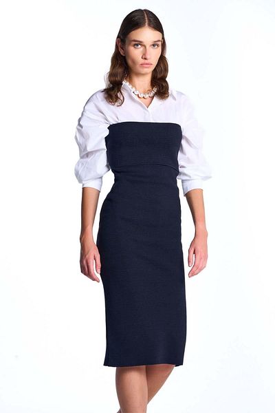 SHERIN Στράπλες φόρεμα Navy Blue