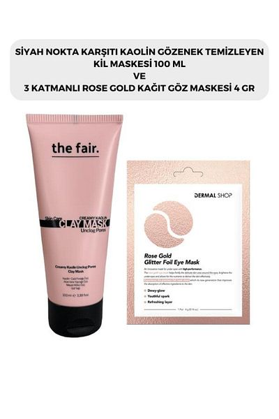the fair. The Fair. Pore Cleansing Clay Mask 100 ml and Dermal 3 Layer Rose Gold Eye Mask 4 Gr