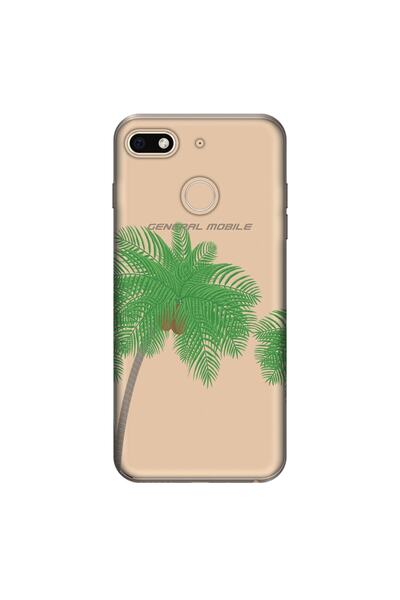 General Mobile Gm 8 Go Case 0.4mm Laser Cut Silicone Cover Palm