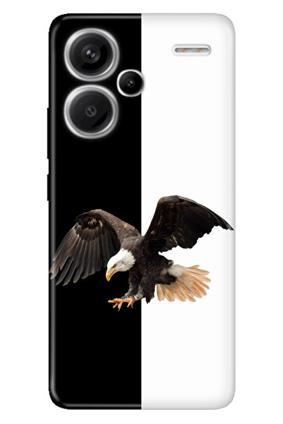 Cekuonline Xiaomi Redmi Note 13 Pro Plus 5G Uyumlu Kılıf Silikon Resimli Siya...