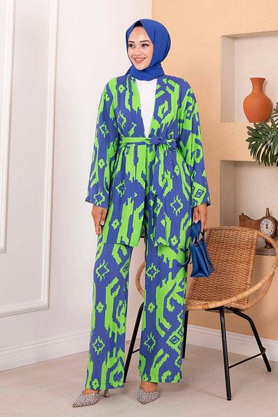 EBRUTESETTÜR Cagla Patterned Double Set