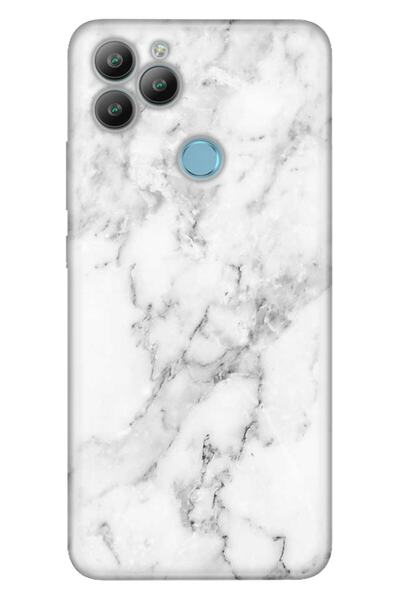General Mobile Gm 22 / Gm 22s Kılıf 0.4mm Lazer Kesim Silikon Kapak Mermer Stil