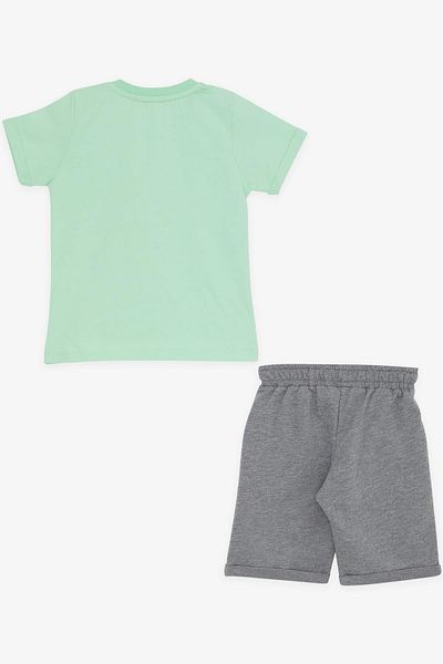 Breeze Girls & Boys Boy Shorts Set Tiger Printed 1-4 Years, Water Green