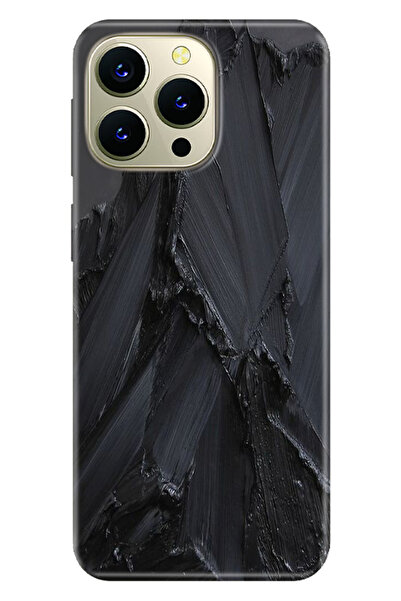 HİKİNG A43 - A48 Kılıf Hıkıng A43-a48 Telefon Kılıfı Baskılı Siyah Beton