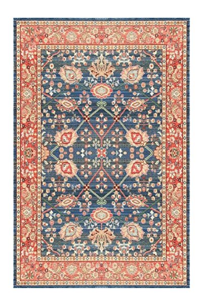 Halımax Drom Kaymaz Tabanlı Yıkanabilir Eskitme Klasik Salon Halısı