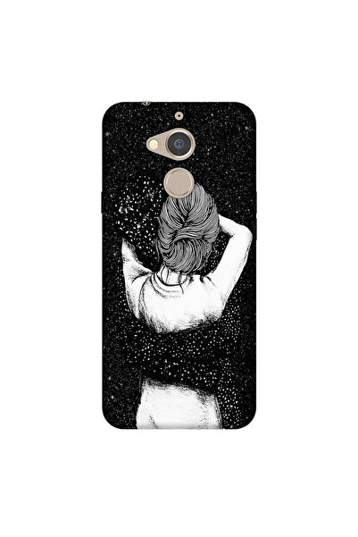 General Mobile Gm 8 Kılıf 0.4mm Lazer Kesim Silikon Kapak Siyah Aşk