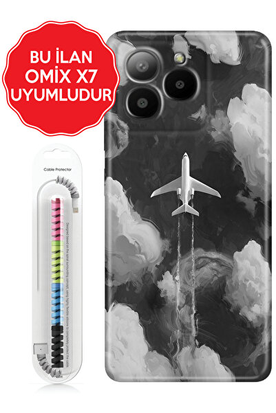 omix X3 X5 X6 X7 X300 X400 X500 X600 X700 Kılıf Figürlü Silikon Bulutların Ar...