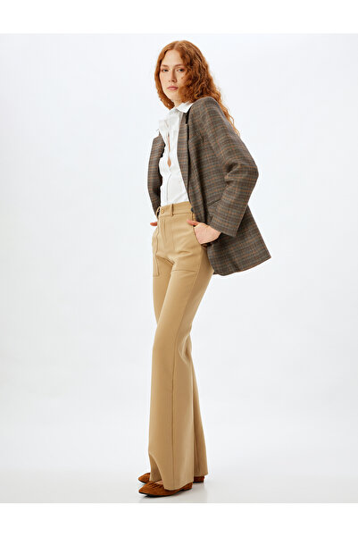 Koton Dvouřadá bunda saka - detail kapsy na knoflík a čepici