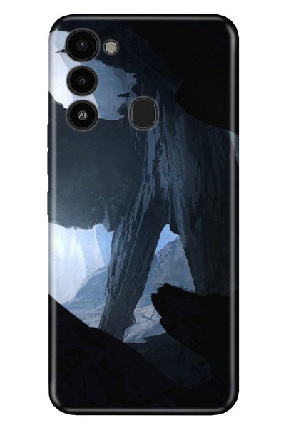 TECNO جراب Spark 8c مصنوع من السيليكون بنمط Moderna غير لامع