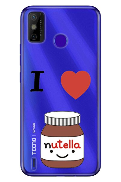 TECNO Spark 6 Go Compatible Case 0.4mm Laser Cut Silicone Cover Nutella