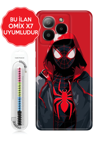 omix X3 X5 X6 X7 X300 X400 X500 X600 X700 Kılıf Figürlü Silikon Retro Spider