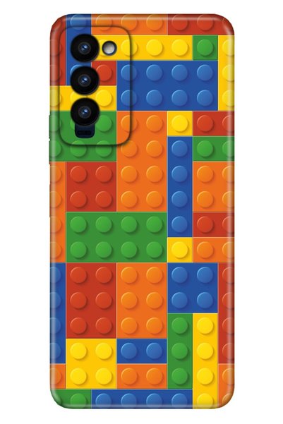 TECNO Camon 18 Case Colored Illustrated Silicone Puzzle Lego