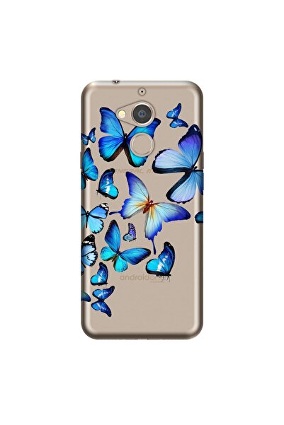 General Mobile Gm 8 Uyumlu  Kılıf 0.4mm Lazer Kesim Silikon Kapak 2d Kelebekler
