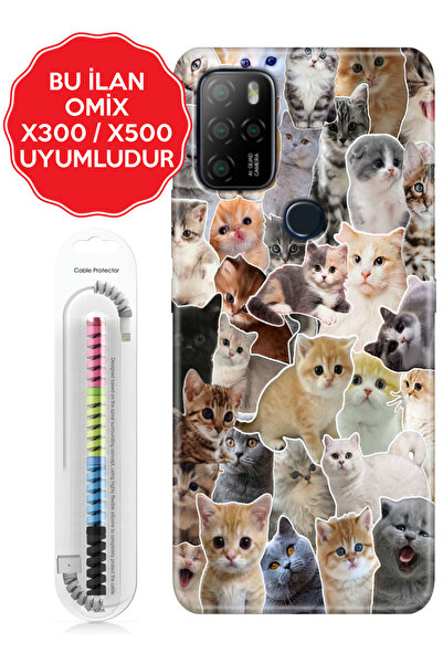 omix X3 X5 X6 X7 X300 X400 X500 X600 X700 Kılıf Baskılı Renkli Arka Kapak Cat...