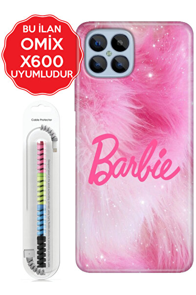 omix X3 X5 X6 X7 X300 X400 X500 X600 X700 Kılıf + SpiralKablo Pink Barb