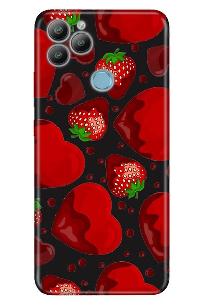 General Mobile Gm 22 / Gm 22S Case 0.4mm Laser Cut Silicone Cover Chocolate S...