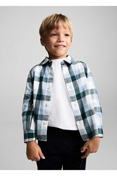 MANGO Baby Kareli pamuklu tişört