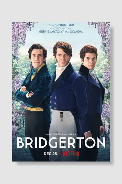 Mudi Store Bridgerton Dizi Poster Çerçevesiz Yüksek Kalite Dizi Afiş Duvar Po...