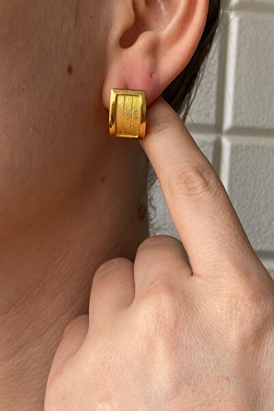 ZÜMRÜT SARRAF 14 Ayar Altın Kadın Trabzon Hasır Küpe