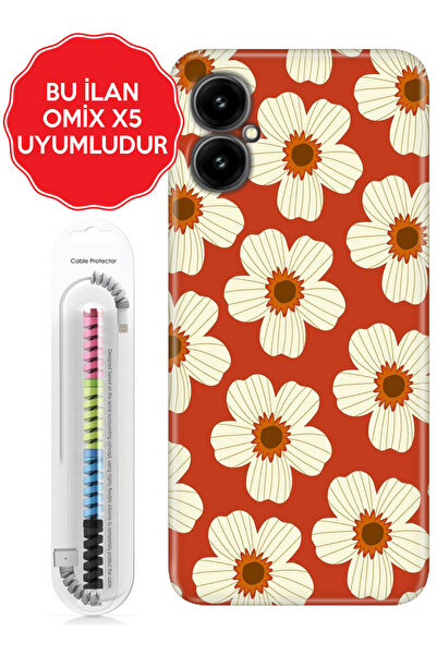 omix X3 X5 X6 X7 X300 X400 X500 X600 X700 Kılıf Resimli Silikon Kapak Çiçek Sena