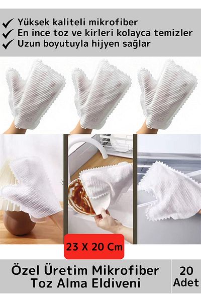 Wintoup High Quality Microfiber - Practical Functional Cleaning Dusting Gloves 20 Pack