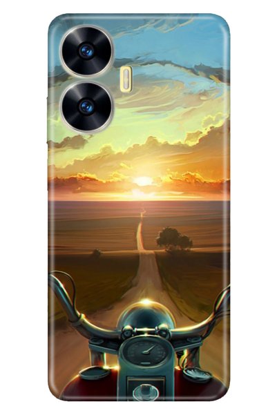 realme C55 Compatible Case Silicone Pattern Full Protection Picture Cover Harley