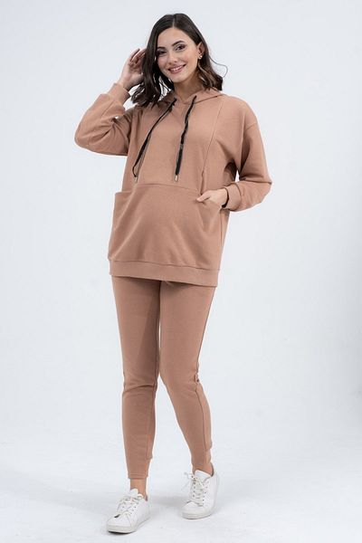 BUSA Σετ φόρμας εγκυμοσύνης Stretchy Abdominal Banded - Τρεις Κλωστές, Καφέ