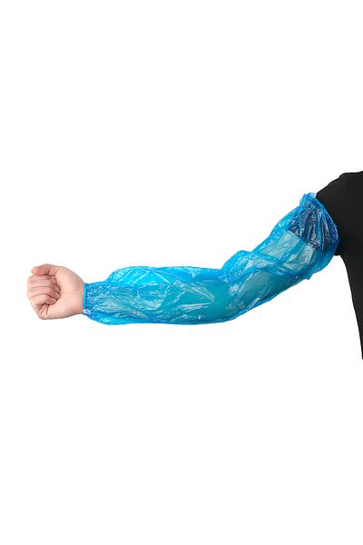 ADYMEDİKALVET Blue Nylon Sleeve - 60 Cm, Double Rubber, 100 Pieces, 25 Packs