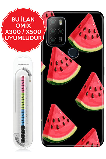 omix X3 X5 X6 X7 X300 X400 X500 X600 X700 Kılıf Baskılı Renkli Arka Kapak Karpuz Dilimi