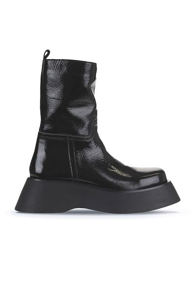 Bueno Shoes Λουστρίνι Μαύρες Γυναικείες Μπότες με τακούνι - 01wv5101