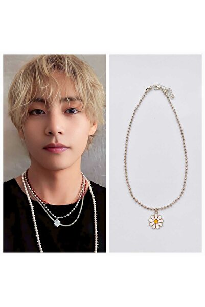 REN AKSESUAR KPOP BTS V Papatyalı Kolye