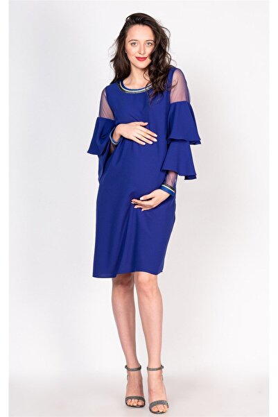 BUSA Βραδινό φόρεμα εγκυμοσύνης Τούλι από τον ώμο Saks