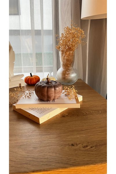 Jasmine Candle El Yapımı Koyu Kahve Balkabağı Halloween Dekoratif Obje & Biblo & Kase & Tabak